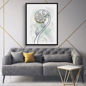 Fiddlehead Golden Spiral — fiddlehead golden spiral sq high fashion 1port framed black