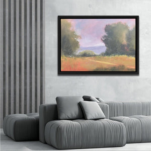 Field Study with Red Flowers - Luxury Wall Art