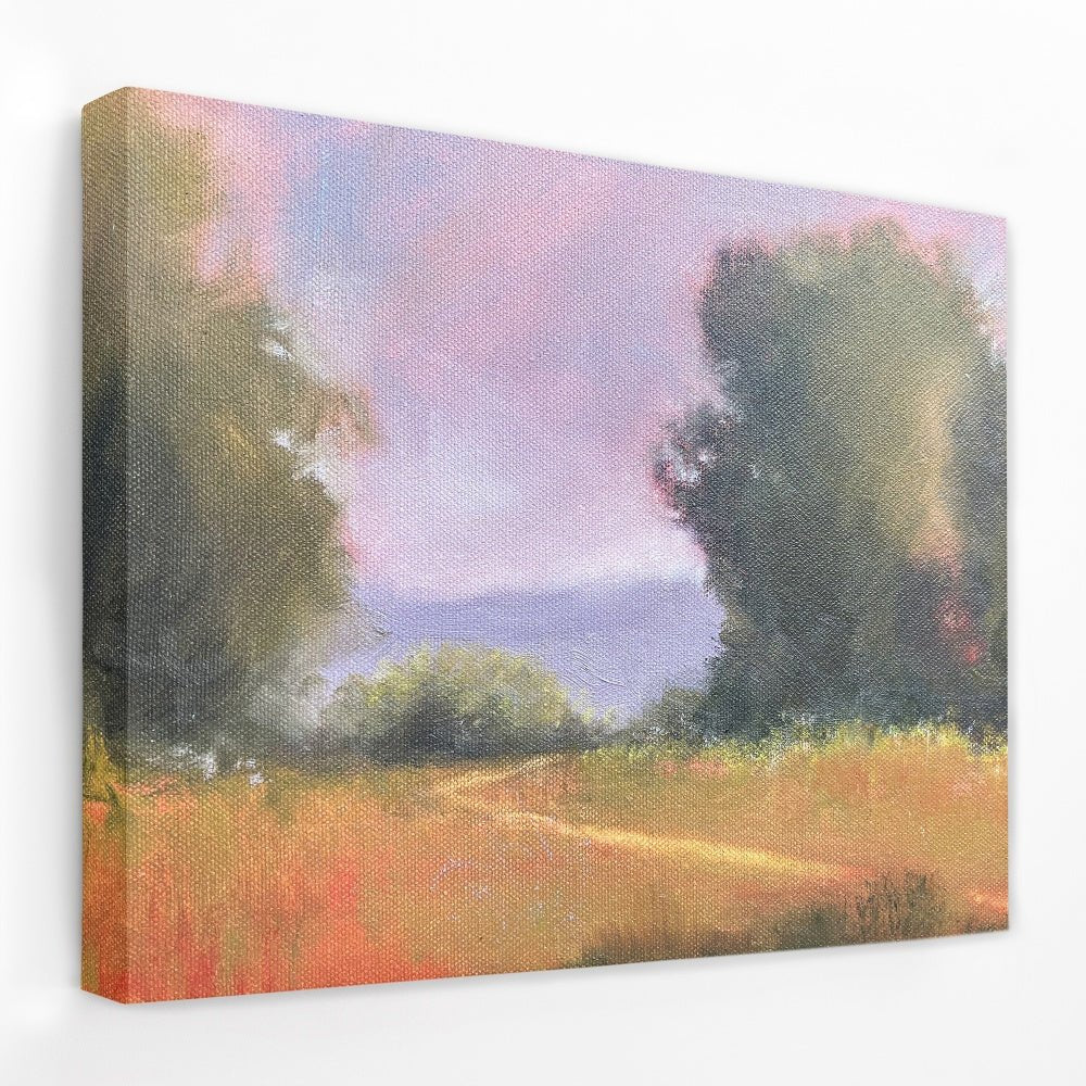 Field Study with Red Flowers - Luxury Wall Art