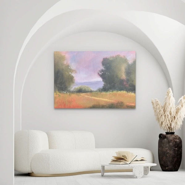 Field Study with Red Flowers in a room
