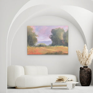 Field Study with Red Flowers - Luxury Wall Art