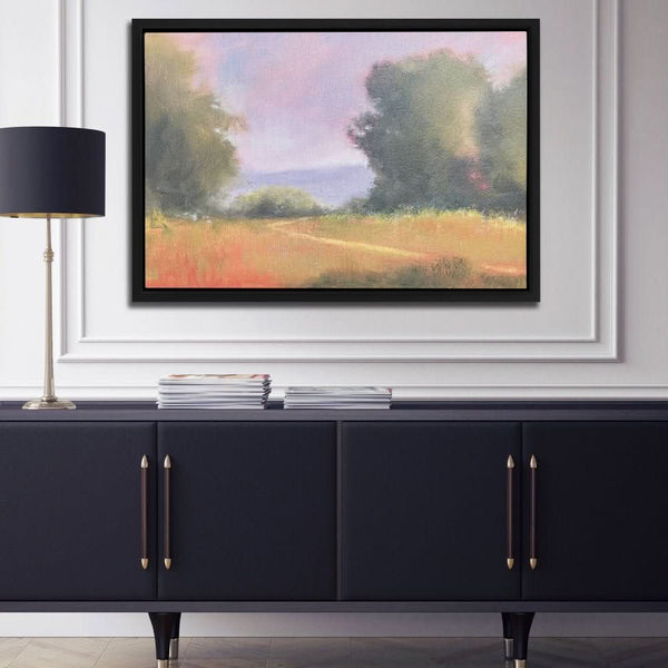 Field Study with Red Flowers in a room
