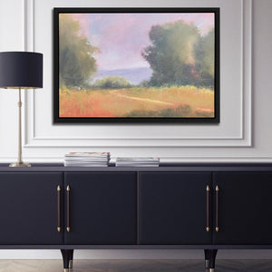 Field Study with Red Flowers - Luxury Wall Art