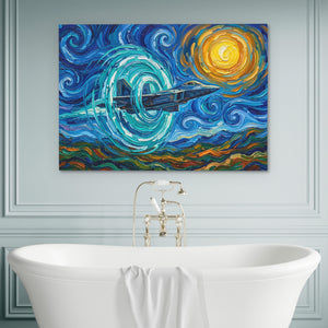 Fighter Starry Night — Fighter Starry Night Luxury Bathroom Wall 93