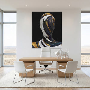 Figurative Torso Black Gold — Figurative Torso Black Gold White Bull Room Port 60