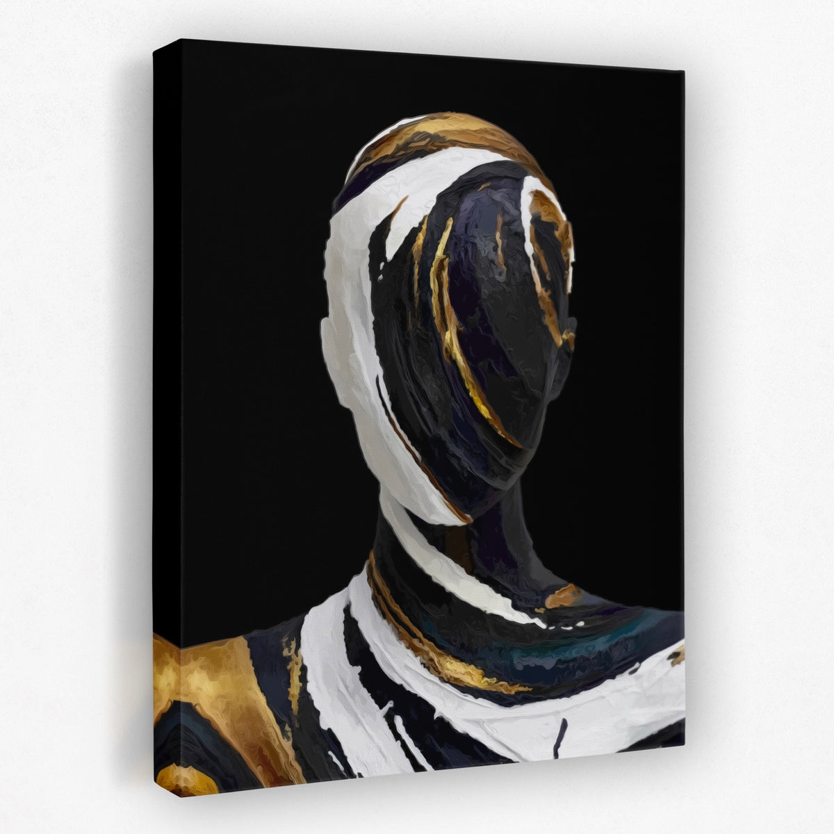 Figurative Torso Black Gold — Figurative Torso Black Gold Portrait   Side View   Mirror 300