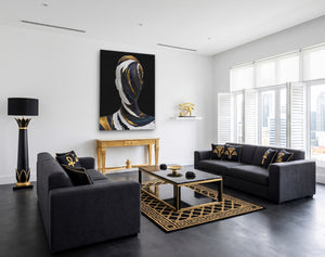 Figurative Torso Black Gold — Figurative Torso Black Gold Egypt Themed Room Port Angle 108