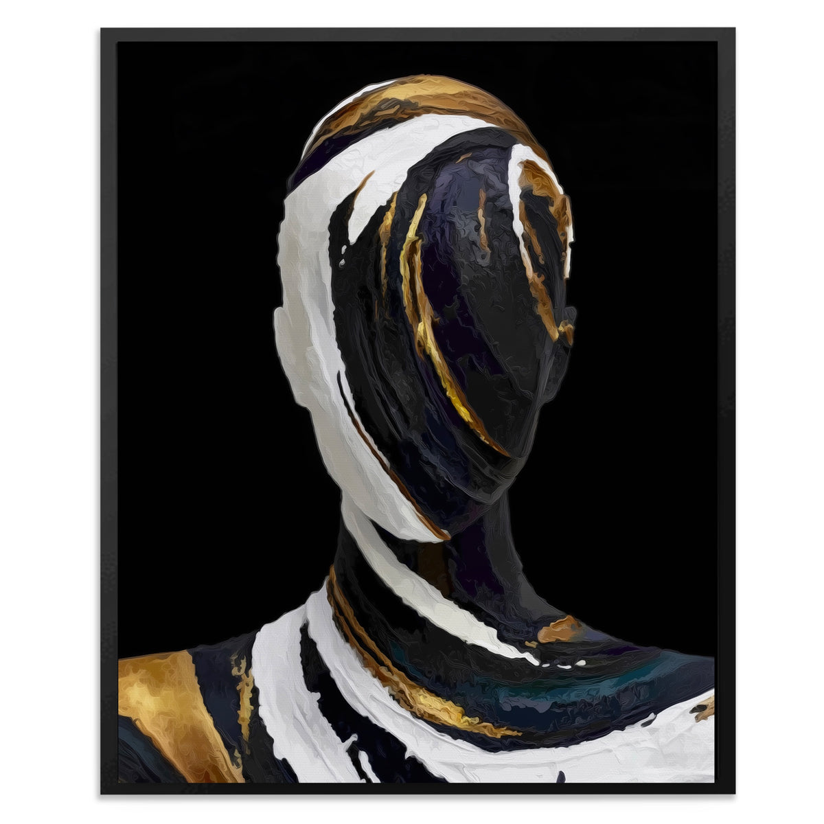 Figurative Torso Black Gold — Figurative Torso Black Gold Front Facing Portrait2 132