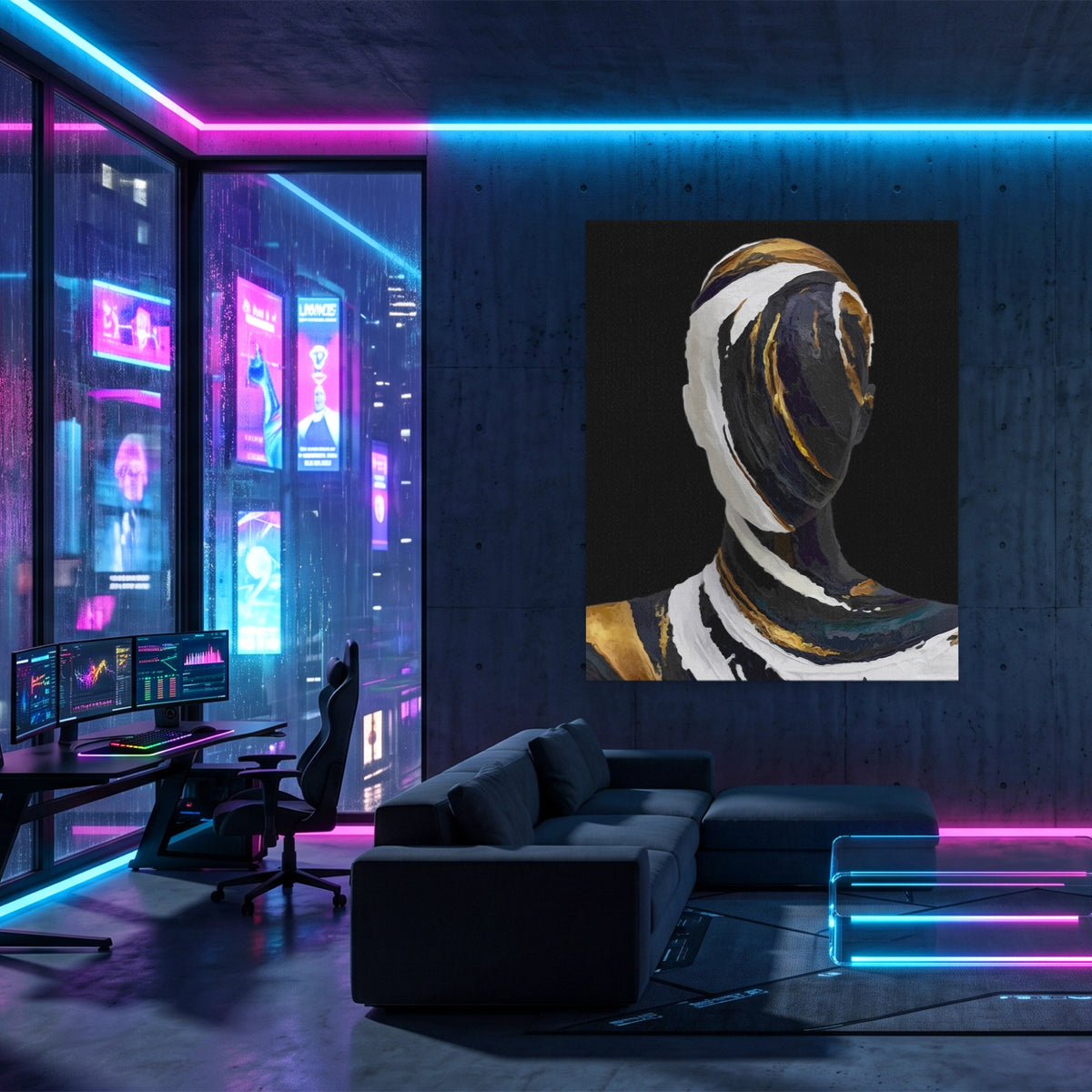 Figurative Torso Black Gold — Figurative Torso Black Gold Gaming Room Port 180