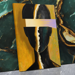 Figure Split Consciousness — Figure Split Consciousness Against Wall   Mirror Wrap V3 13