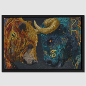 Financial Titans Clash - Luxury Wall Art