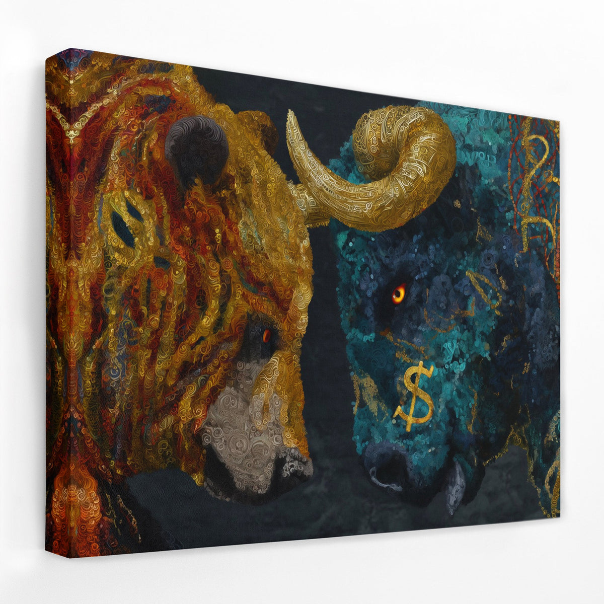 Financial Titans Clash - Luxury Wall Art