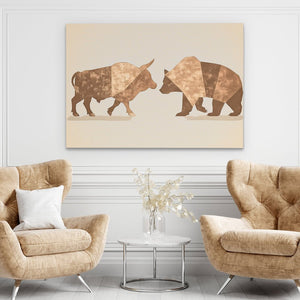 Financial Wrestle - Luxury Wall Art