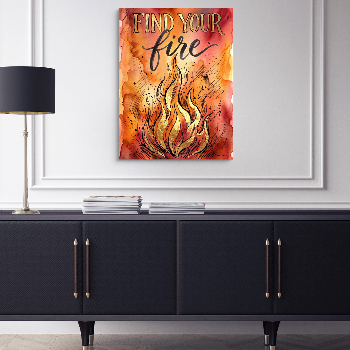 Find Your Fire — find your fire sq blue cabinet 1port flush print