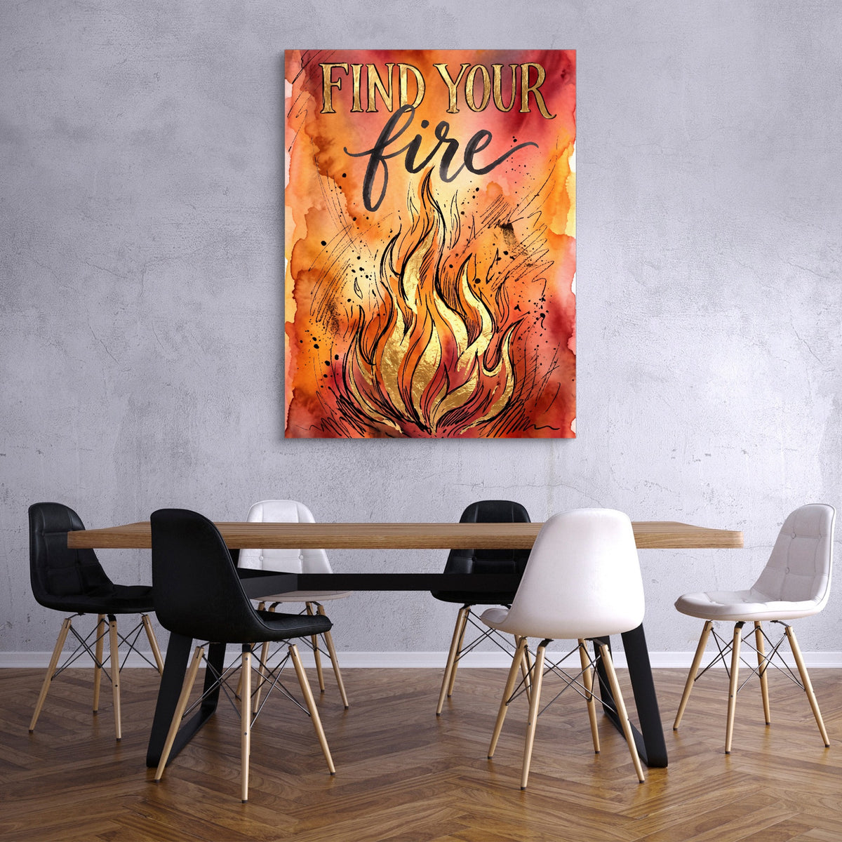 Find Your Fire — find your fire sq classroom wall art 1port flush print
