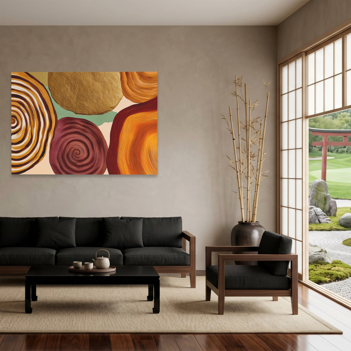 Fingerprint Organic Spirals — Fingerprint Organic Spirals Japanese Garden Land 150