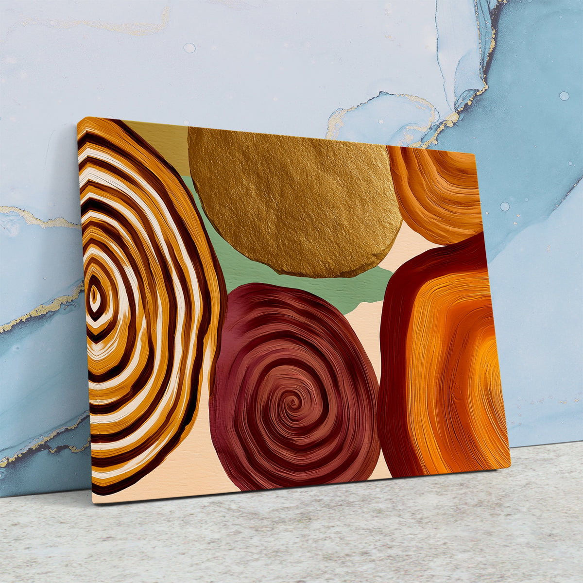 Fingerprint Organic Spirals — Fingerprint Organic Spirals Against Wall4x5 6
