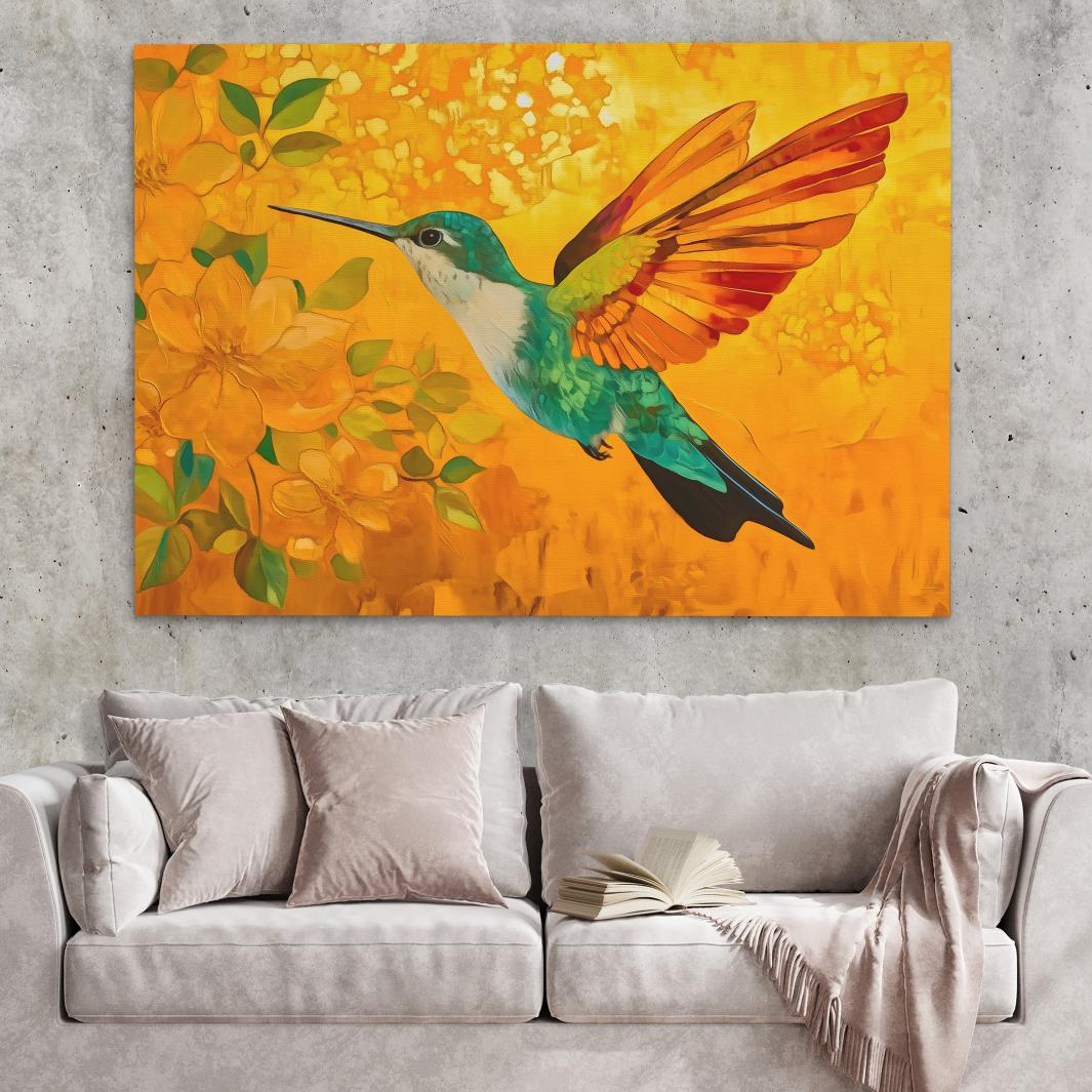 Fireflight Hummer - Luxury Wall Art