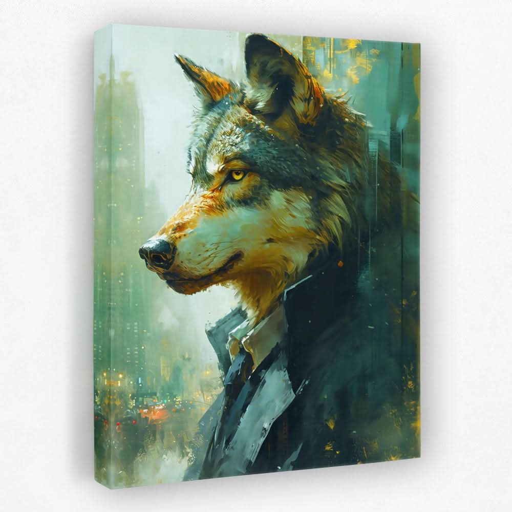 Fiscal Wolf - Animals Canvas Wall Art