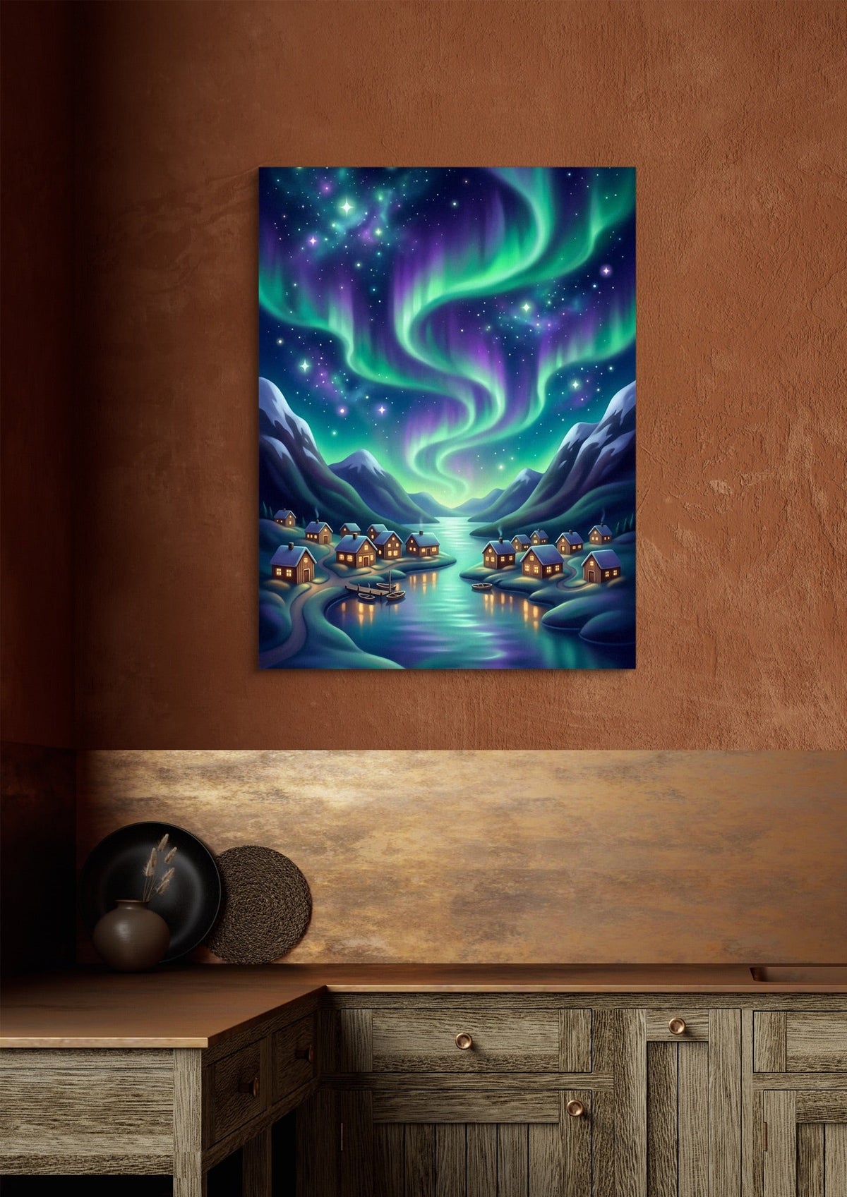 Fjordland Aurora Dance - Luxury Wall Art