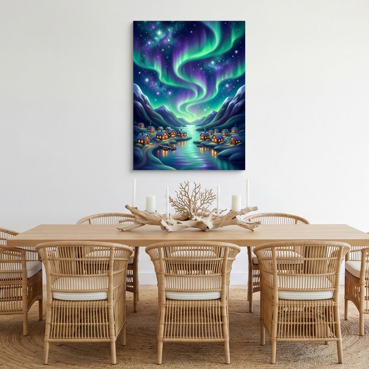 Fjordland Aurora Dance - Luxury Wall Art