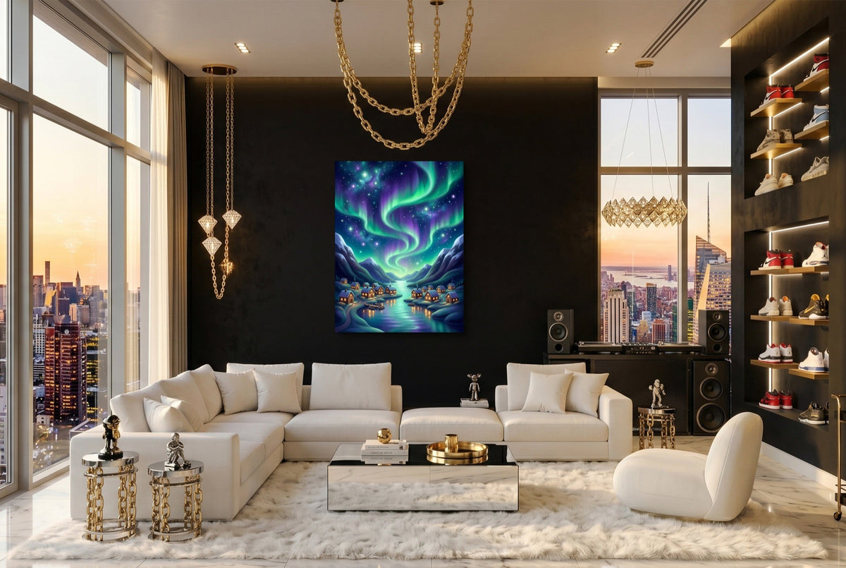 Fjordland Aurora Dance - Luxury Wall Art