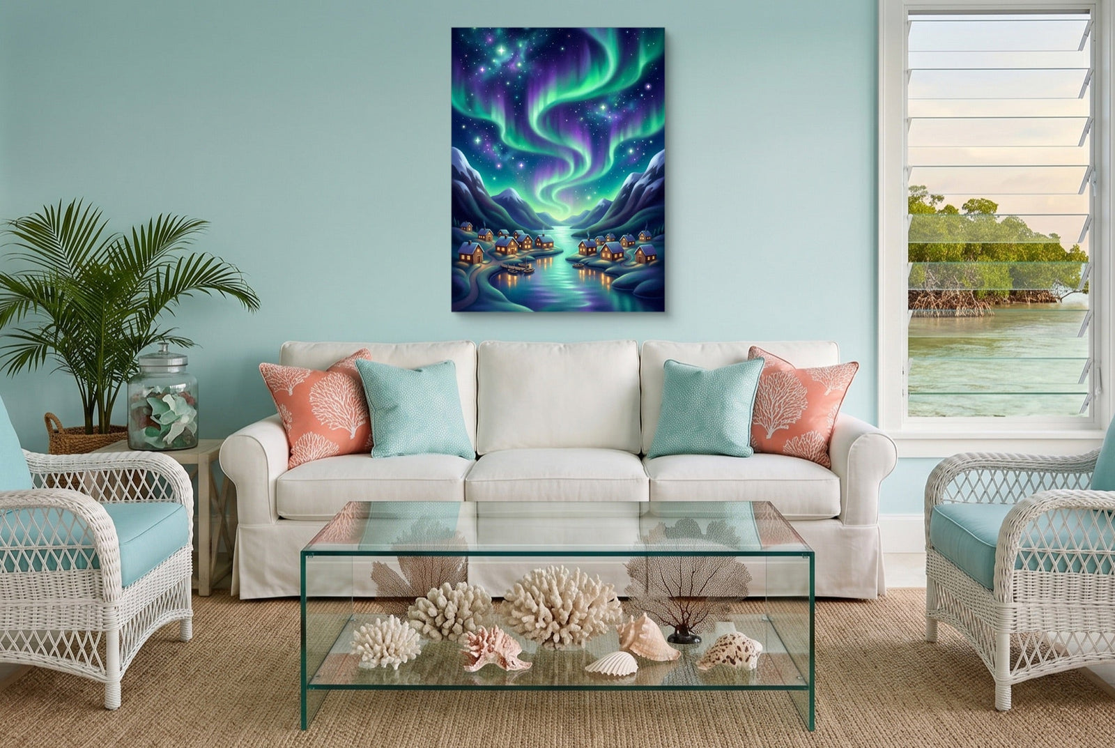 Fjordland Aurora Dance - Luxury Wall Art