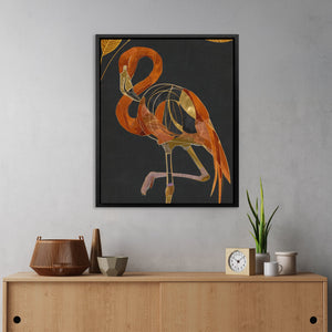 Flamingo Amber Elegance - Luxury Wall Art