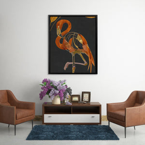 Flamingo Amber Elegance - Luxury Wall Art