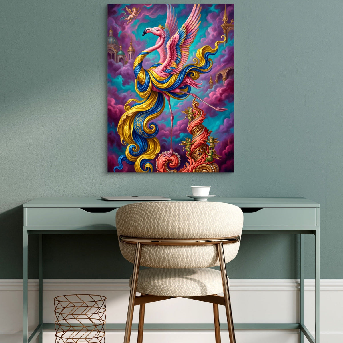 Flamingo Cloud Kingdom - Luxury Wall Art