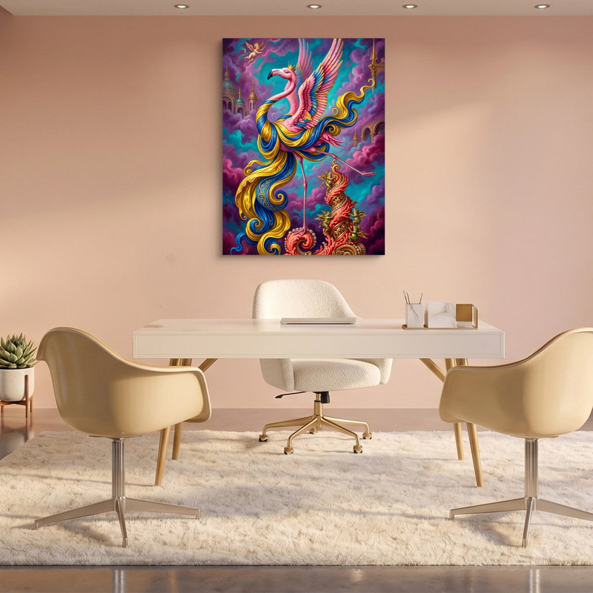 Flamingo Cloud Kingdom - Luxury Wall Art