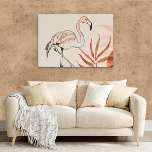 Flamingo Doodle - Luxury Wall Art