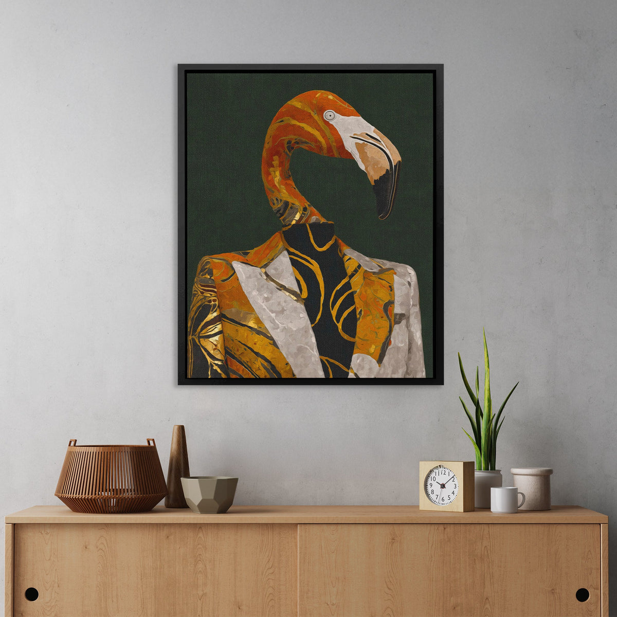 Flamingo Executive Portrait - Luxury Wall Art