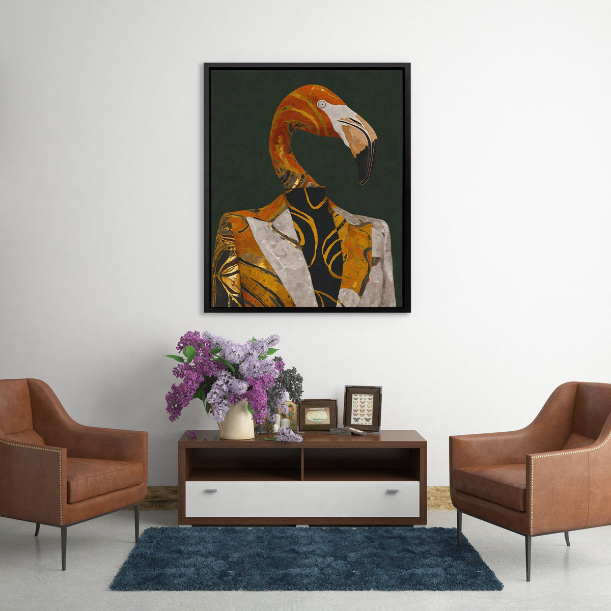 Flamingo Executive Portrait - Luxury Wall Art