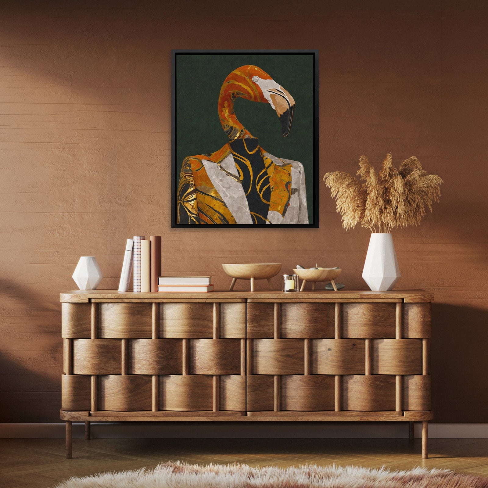 Flamingo Executive Portrait - Luxury Wall Art