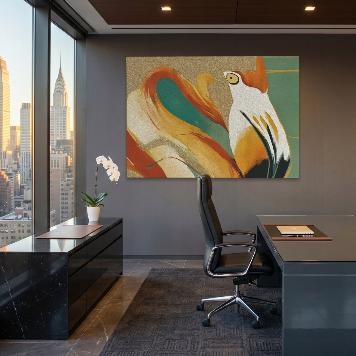 Flamingo Fragmented Stare — Flamingo Fragmented Stare Office View Land 215