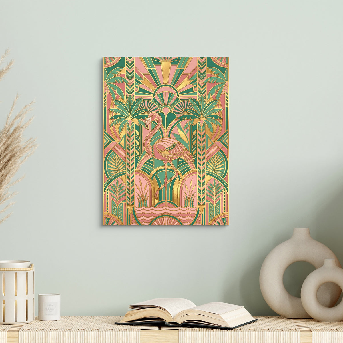 Flamingo Golden Paradise — flamingo golden paradise sq book table 1port flush print