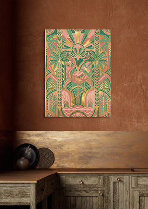 Flamingo Golden Paradise — flamingo golden paradise sq brown luxe 1port flush print