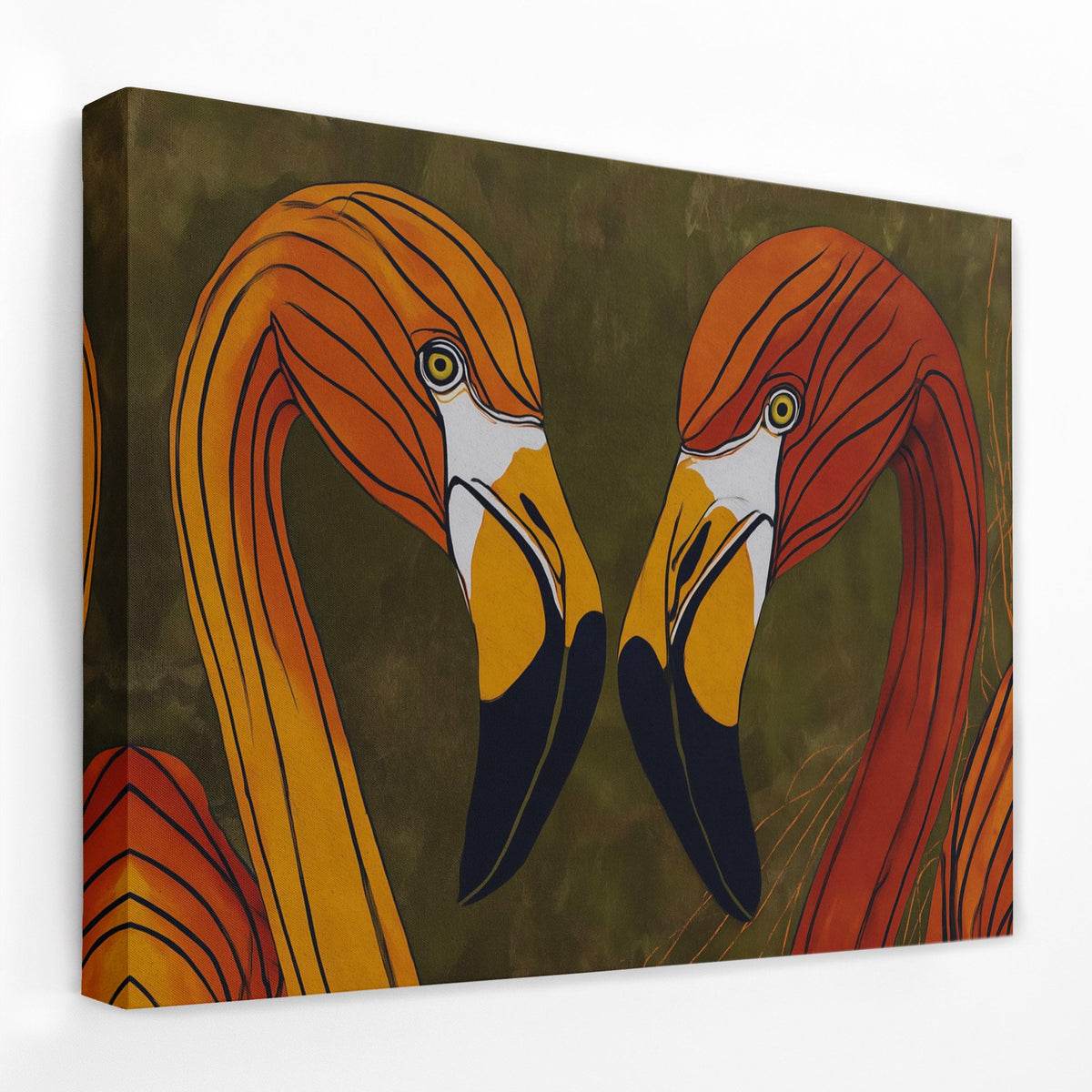 Flamingo Hearts United - Luxury Wall Art