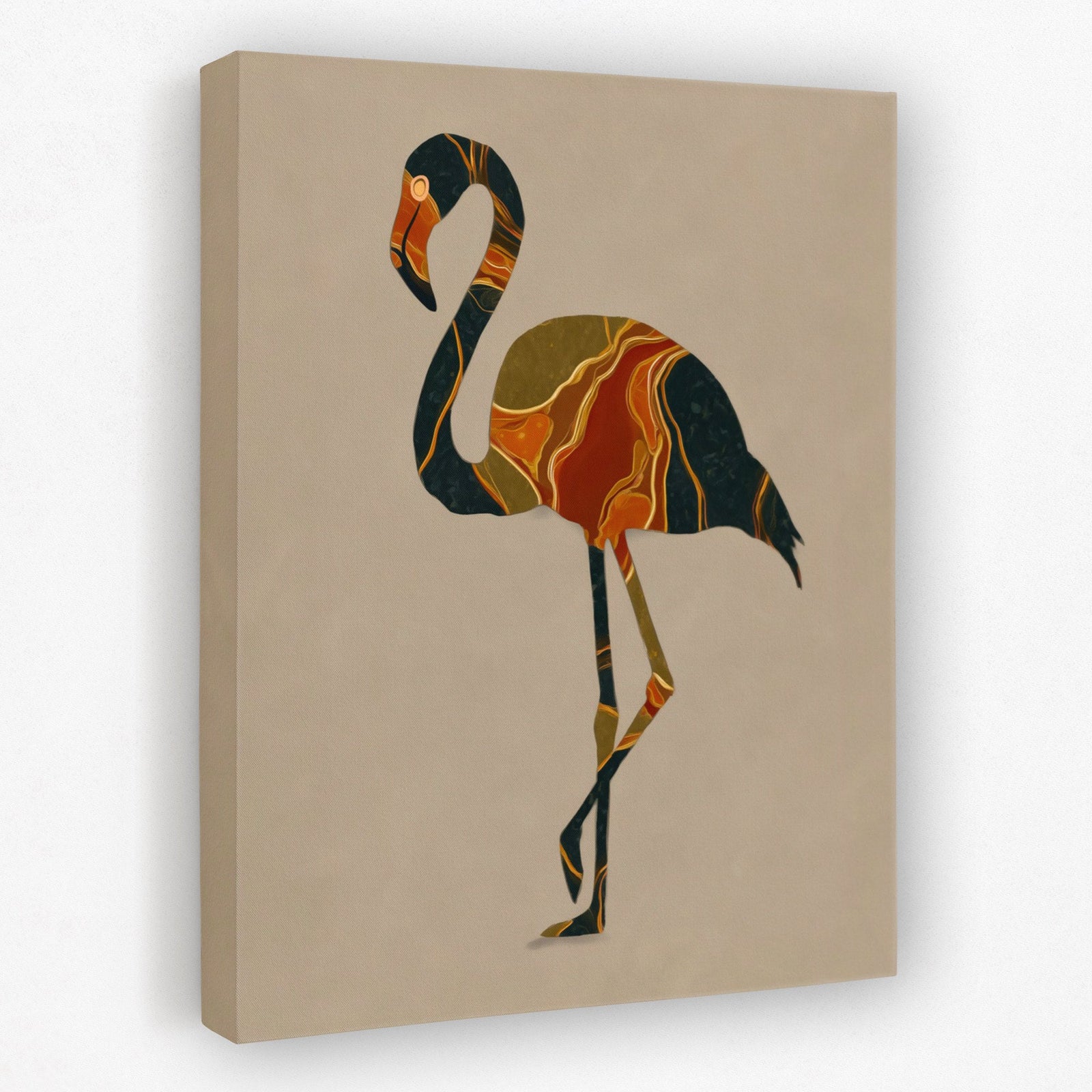 Flamingo Marble Dreams - Luxury Wall Art