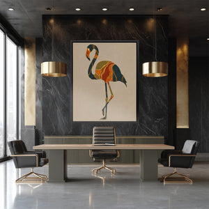 Flamingo Marble Dreams - Luxury Wall Art