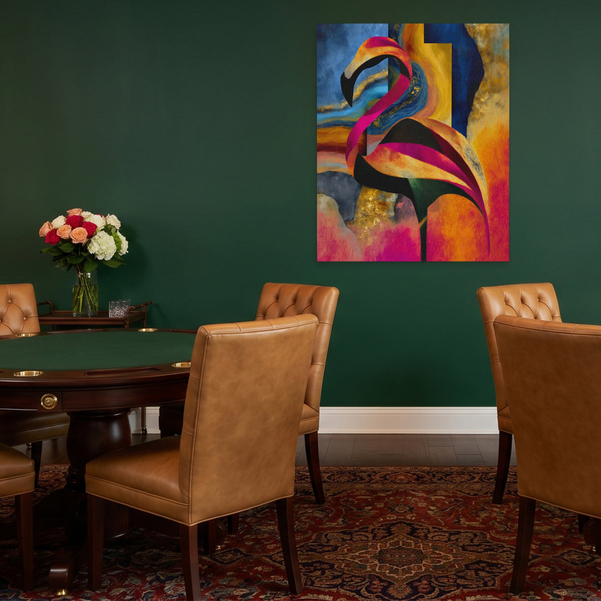 Flamingo Rust Silhouette — Flamingo Rust Silhouette Poker Gathering Port 256