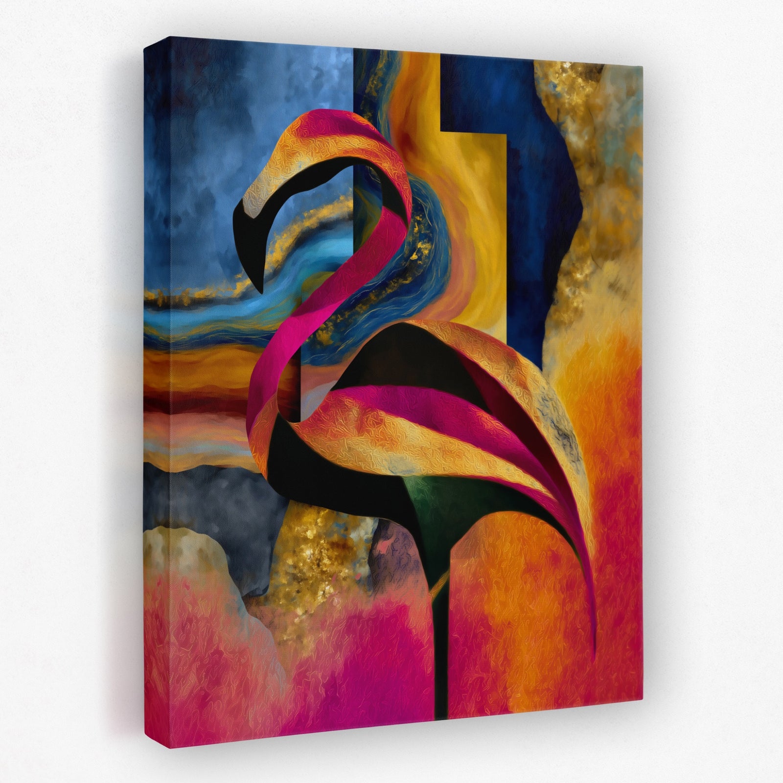 Flamingo Rust Silhouette canvas wall art
