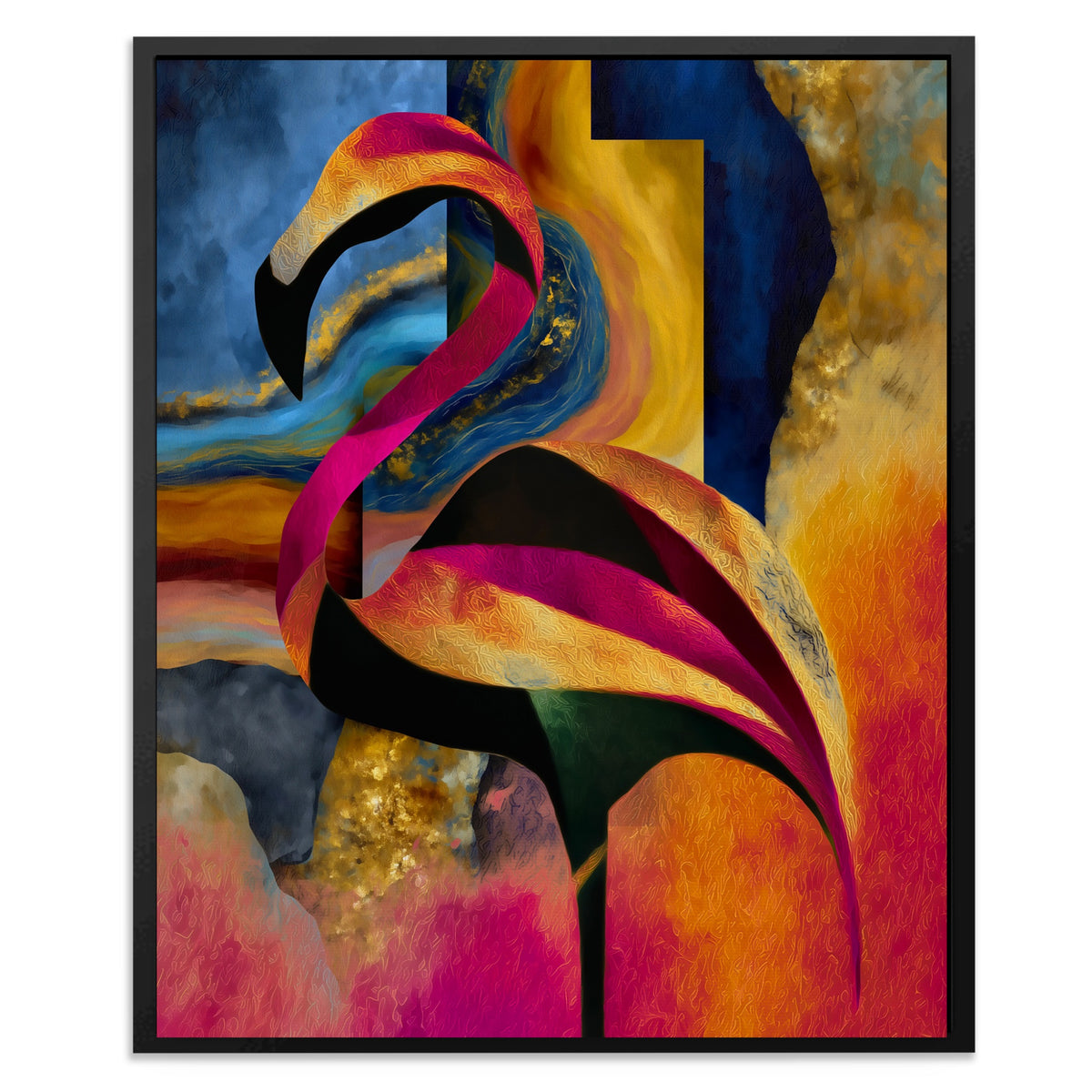 Flamingo Rust Silhouette — Flamingo Rust Silhouette Front Facing Portrait2 136