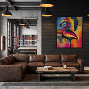 Flamingo Rust Silhouette — Flamingo Rust Silhouette Boxing Lab Port 40