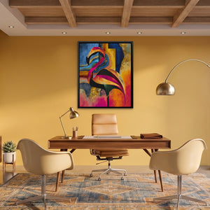Flamingo Rust Silhouette — Flamingo Rust Silhouette Fun Office Port 160