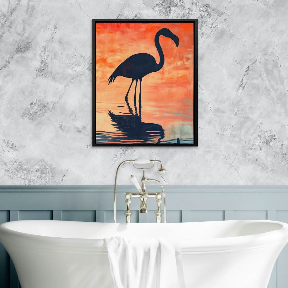 Flamingo Sunset Glow - Luxury Wall Art
