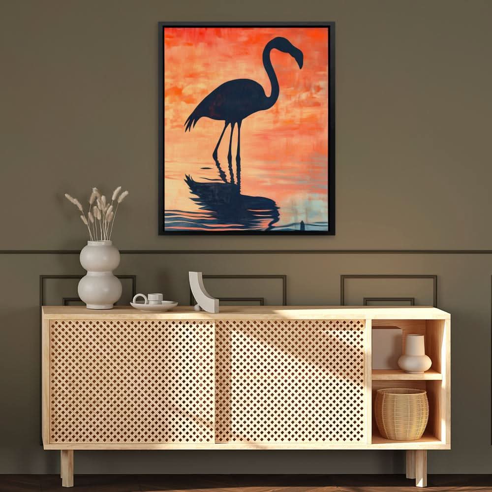 Flamingo Sunset Glow - Luxury Wall Art