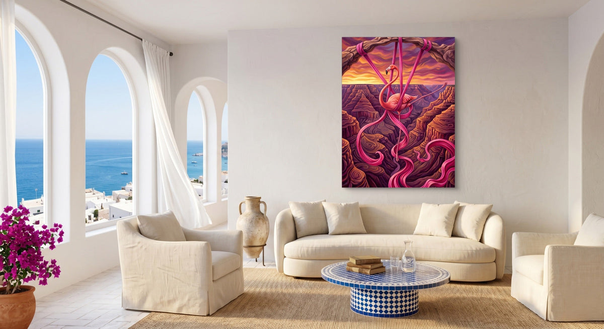 Flamingo Suspended - Luxury Wall Art
