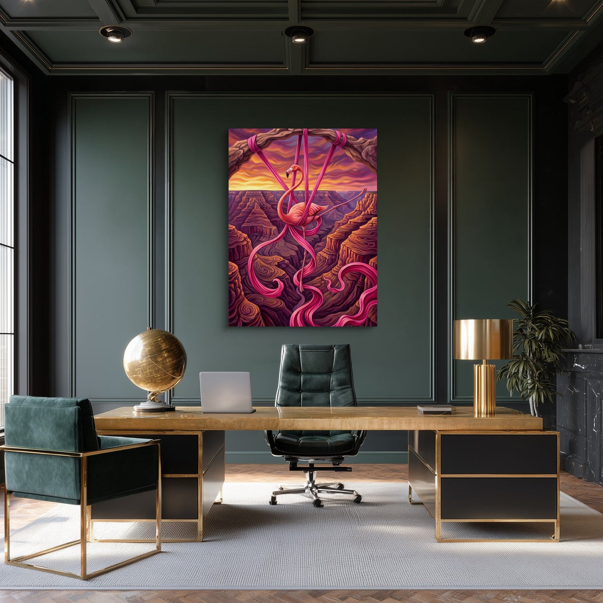 Flamingo Suspended - Luxury Wall Art